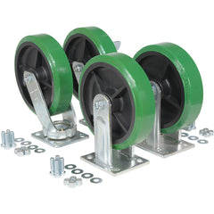 8 × 2 Pure Polyurethane Caster Kit 4000# Cap