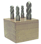 4 Pc. HSS Ball Nose Single-End End Mill Set - Makers Industrial Supply