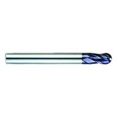 1/4" Dia. - 3-1/8" OAL - AlTiN CBD-Ball Nose HP End Mill-4 FL - Makers Industrial Supply