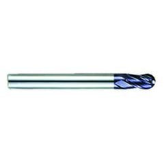 1/8" Dia. - 2-3/4" OAL - AlTiN CBD-Ball Nose HP End Mill-4 FL - Makers Industrial Supply