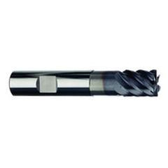 1/2" Dia. - 5/8" LOC - 3" OAL - .020 Radius 6 FL Carbide S/E HP End Mill-TiAlN-x - Makers Industrial Supply