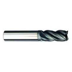 1/2 Dia. x 4 Overall Length 4-Flute .060 C/R Solid Carbide SE End Mill-Round Shank-Center Cut-AlCrN-X - Makers Industrial Supply