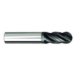 1/8" Dia. - 1-1/2" OAL - AlTiNX CBD-Ball End HP End Mill-4 FL - Makers Industrial Supply