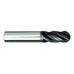 3/8" Dia. - 2-1/2" OAL - AlTiNX CBD-Ball End HP End Mill-4 FL - Makers Industrial Supply