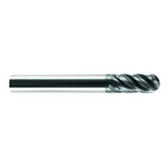 1/4" Dia. - 3/4" LOC - 2-1/2" OAL - Ball Nose 5 FL Carbide S/E HP End Mill-AlCrN-X - Makers Industrial Supply