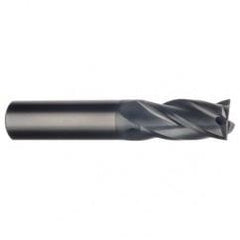 7/16 Dia. x 2-3/4 Overall Length 4-Flute Square End Solid Carbide SE End Mill-Round Shank-Center Cut-TiCN - Makers Industrial Supply