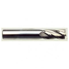 10mm Dia. x 70mm Overall Length 4-Flute Square End Solid Carbide SE End Mill-Round Shank-Center Cut-TiN - Makers Industrial Supply