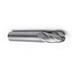 25mm Dia. - 100mm OAL - Ball Nose-AlTiN Solid SE Carbide End Mill - 4 FL - Makers Industrial Supply