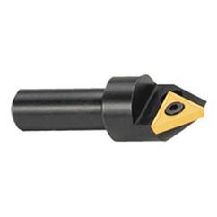 60° Point - 1-1/4" Min - 3/4" SH - Indexable Countersink & Chamfering Tool - Makers Industrial Supply