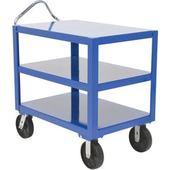 Heavy Duty Ergo Handle Cart 3Shelf 24 × 36 - Exact Industrial Supply