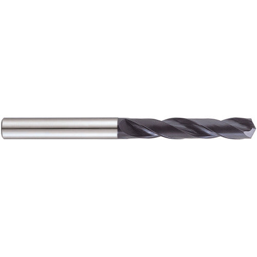 16.9 mm Dia. × 18 mm Shank × 73 mm Flute Length × 123 mm OAL, 3xD, 140°, TiAlN, 2 Flute, External Coolant, Straight Solid Carbide Drill - Exact Industrial Supply