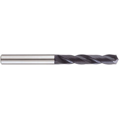 17.6 mm Dia. × 18 mm Shank × 73 mm Flute Length × 123 mm OAL, 3xD, 140°, TiAlN, 2 Flute, External Coolant, Straight Solid Carbide Drill - Exact Industrial Supply