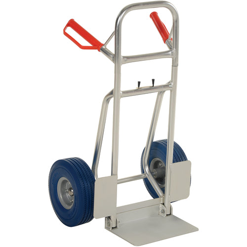 Fold-Down Aluminum Hand Truck-Blue Ureth - Exact Industrial Supply