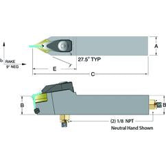 ADDPNN20-4D - 1-1/4 x 1-1/4" Neutral Toolholder - Makers Industrial Supply