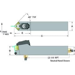 ADSDNN20-4D 1-1/4 x 1-1/4" Neutral Toolholder - Makers Industrial Supply