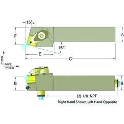 ADSRNL12-4B 3/4 x 3/4" LH Toolholder - Makers Industrial Supply