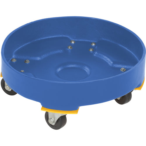 Drum Dolly Hd Poly Blue 30 Gallon - Exact Industrial Supply