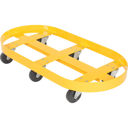 Double Drum Dolly 30 Gallon Hard Rubber Casters