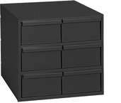 11-5/8" Deep - Steel - 6 Drawers (vertical) - for small part storage - Gray - Makers Industrial Supply