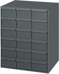 11-5/8" Deep - Steel - 18 Drawers (vertical) - for small part storage - Gray - Makers Industrial Supply