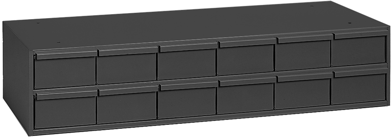 11-5/8" Deep - Steel - 12 Drawer Cabinet - for small part storage - Gray - Makers Industrial Supply