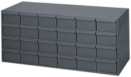 11-5/8" Deep - Steel - 24 Drawer Cabinet - for small part storage - Gray - Makers Industrial Supply