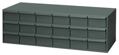 17-1/4" Deep - Steel - 18 Drawer Cabinet - for small part storage - Gray - Makers Industrial Supply