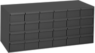 17-1/4" Deep - Steel - 24 Drawer Cabinet - for small part storage - Gray - Makers Industrial Supply