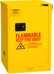 4 Gallon - All Welded - FM Approved - Flammable Safety Cabinet - Self-closing Doors - 1 Shelf - Safety Yellow - Makers Industrial Supply