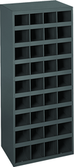 12" Deep Bin - Steel - Cabinet - 36 opening bin - for small part storage - Gray - Makers Industrial Supply