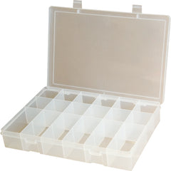 18 COMPARTMENT BOX CLEAR - Makers Industrial Supply