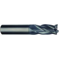 11/16" Dia. - 1-1/2" LOC - 4" OAL - 4 FL Carbide End Mill-AlTiN - Makers Industrial Supply