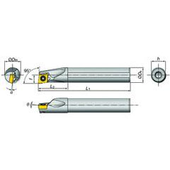 E16-SDXXR2-D20 Indexable Coolant Thru Boring Bar - Makers Industrial Supply