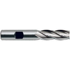 3/8″ × 3/8″ × 3/4″ × 2 1/2″ 4 Flute Square End HSS End Mill-Flat Shank - Makers Industrial Supply