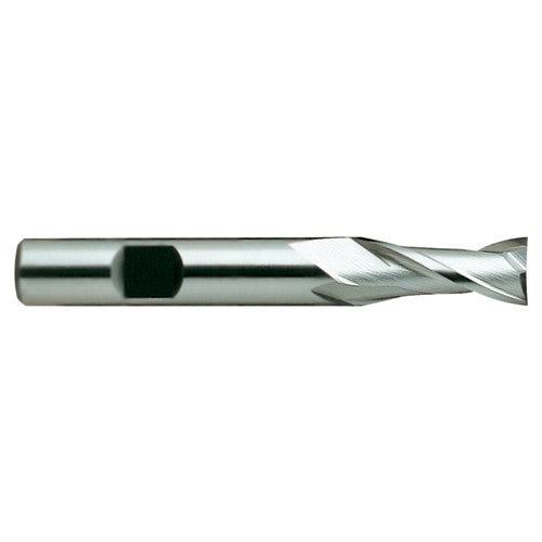 1/8″ × 3/8″ × 3/8″ × 2 5/16″ 2 Flute Square End HSS End Mill-Flat Shank - Makers Industrial Supply