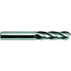 1/2 X 1/2 X 2 X 4 4Fl Long. SE Ball CBD TiAlN-Futura Coated EM - - Makers Industrial Supply