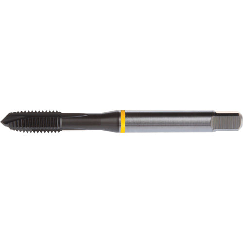 M12x1.75 3 Flute 6H HSS-E PM DIN ANSI Machine Tap - Yellow Shark for Low Alloy Steels - Plug Style E-code # E625M12 - Exact Industrial Supply