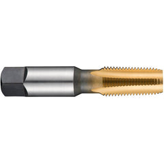 ‎3/8-18 NPT HSS Machine Tap Straight Flute-TiN ANSI B94.9 E-code # E7213/8 - Exact Industrial Supply