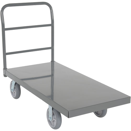 Steel Platform Truck W/ 8 × 2 TPR (Gray) - Exact Industrial Supply