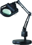 LED Illuminated Magnifier - 45" Articulating Arm - Adjustable Clamp Base - Makers Industrial Supply