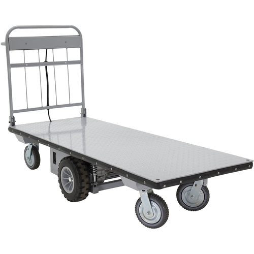 Electric Material Handling Cart 28 × 72 - No Sides - Exact Industrial Supply