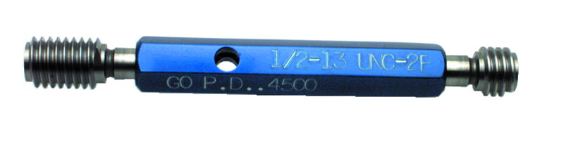 1/2-20 NF - Class 2B - Double End Thread Plug Gage with Handle - Makers Industrial Supply