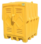 4 DRUM ALL POLY OUTDOOR STORAGE BUIL - Makers Industrial Supply