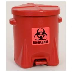6 GAL POLY BIOHAZ SAFETY WASTE CAN - Makers Industrial Supply