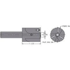 INCB-1.188-188S - 1-3/16" - Cutter Dia - Indexable Counterbore - Makers Industrial Supply