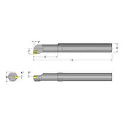 S06M-SCLPR-2 Right Hand 3/8 Shank Indexable Boring Bar - Makers Industrial Supply