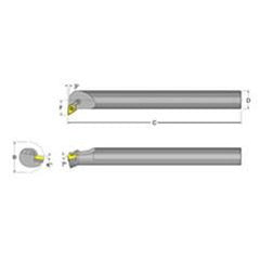 S40V-MDUNL-5 Left Hand 2-1/2 Shank Indexable Boring Bar - Makers Industrial Supply