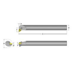 S16T-MDUNL-3 Left Hand 1" Shank Indexable Boring Bar - Makers Industrial Supply