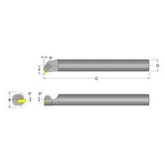 S20U-NEL-3 1-1/4" SH; 14" OAL; LH- DorNotch Indexable Threading Boring Bar - Makers Industrial Supply