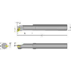 S12S-SDUCL-3 Left Hand 3/4 Shank Indexable Boring Bar - Makers Industrial Supply